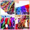 2 Pack Rainbow Wavy Metallic Tinsel Table Skirts – 108x29.5 Inches Foil Fringe Party Table Decorations – Self-Adhesive Rainbow Pride Month, Birthday, Wedding, & Parade Float Supplies